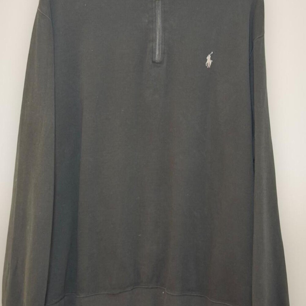 Black Polo Ralph Lauren quarter zip sweatshirt in XL #preppy #quarterzip